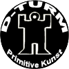 Button Primitive Kunst, schwarz