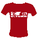 T-Shirt Augenmotiv, burgund