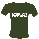 T-Shirt Augenmotiv, oliv
